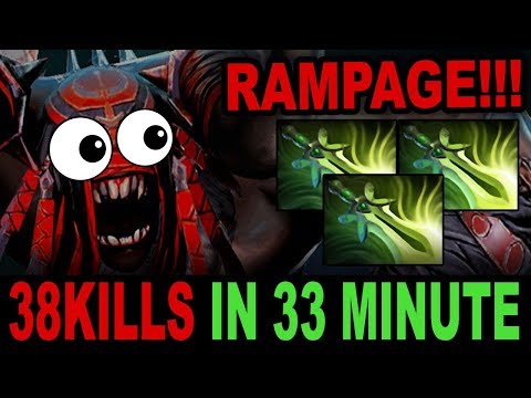 38 KILLS AND RAMPAGE IN 33 MINUTES NEW META WITH x3 BUTTERFLY | DOTA 2 PATCH 7.07