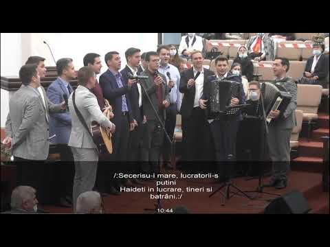 Grupul bărbatesc al Bisericii Albini-Cluj...Secerisul este foarte aproape