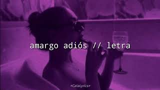 Inspector - Amargo Adiós // letra