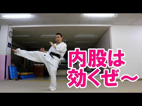 下段蹴り（内股蹴り）のやり方・練習・コツ～膝を当てるイメージで！