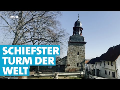 Schiefer als der Turm von Pisa: Ein Turm in Rheinhessen hält neuen Weltrekord