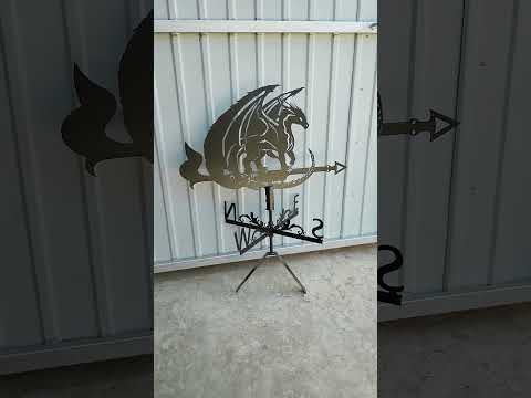 Флюгер Дракон №2, флюгер на крышу с металла 2 мм. - фото 1 - id-p1408351644