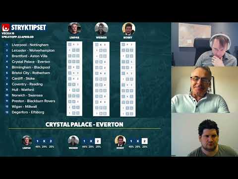 Uppsnack Stryktipset Lördag 22/4 🔥  » Tips & Förslag från Weimer, Bobby & Anders Limpar