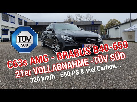 21er Vollabnahme C63s AMG BRABUS B40-650 -TÜV - 320km/h - 650 PS - Carbon - Exclusive Tuning