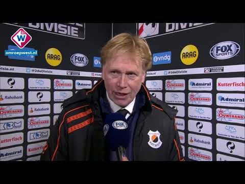 Katwijk-trainer Jack van den Berg na de nipte winst op FC Lisse