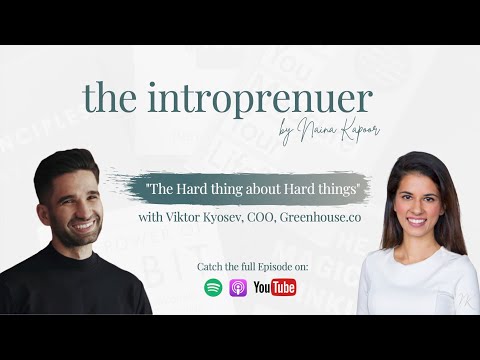 Ep 1:  "The Hard thing about Hard things" Viktor Kyosev