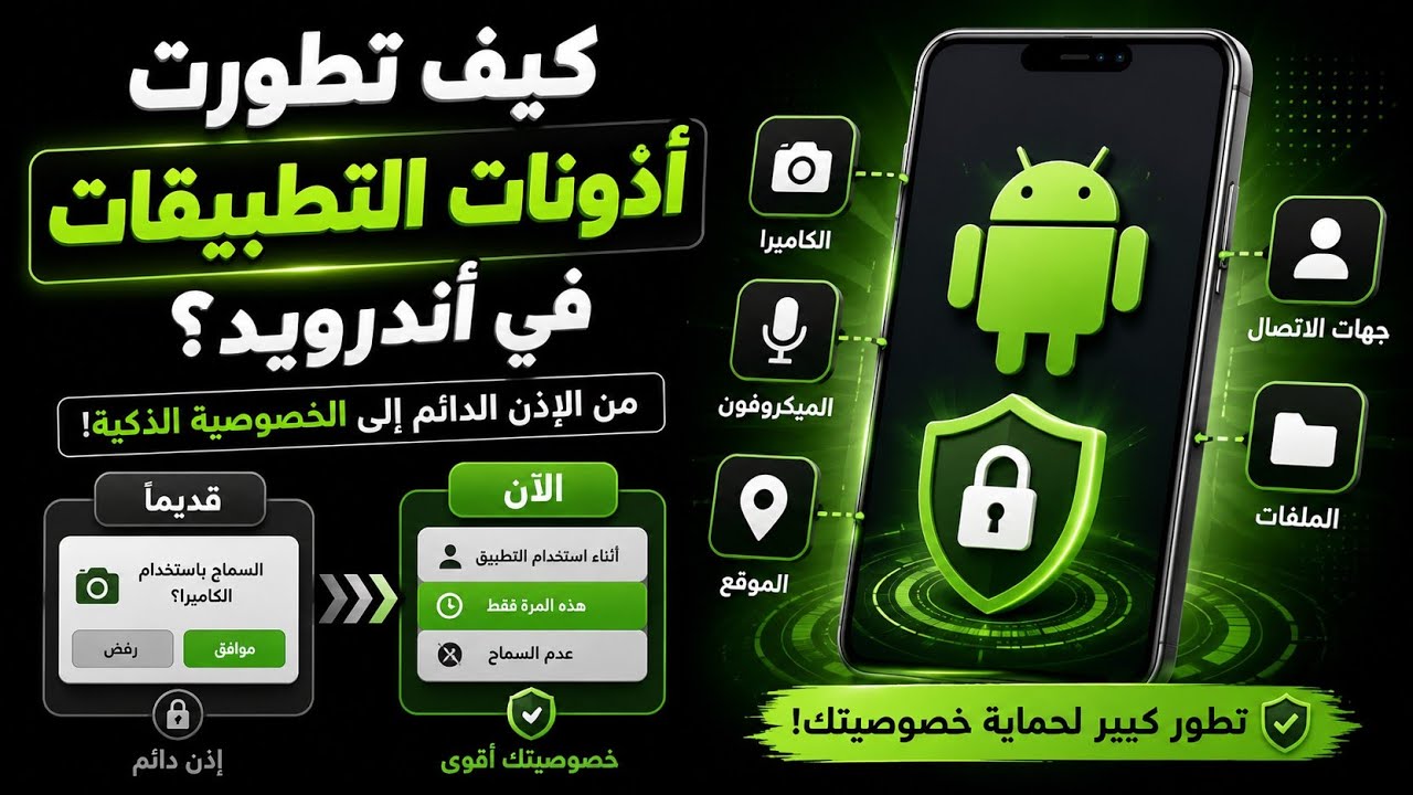 لماذا أصبحت خصوصية أندرويد أقوى؟ تطور أذونات التطبيقات خطوة بخطوة