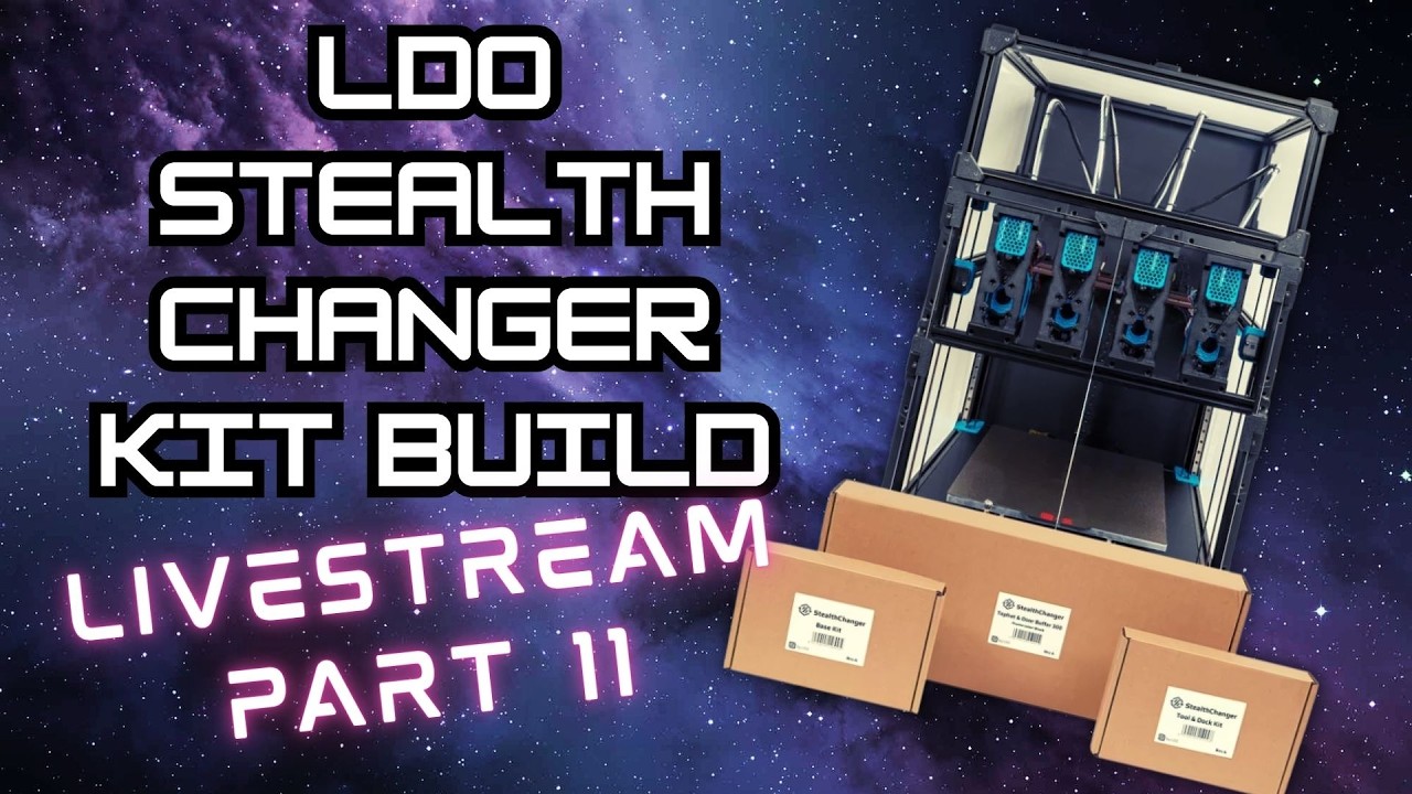 STEALTH CHANGER 3d Printer KIT BUILD! Wiring Up the back pt2 #livestream ivestream
