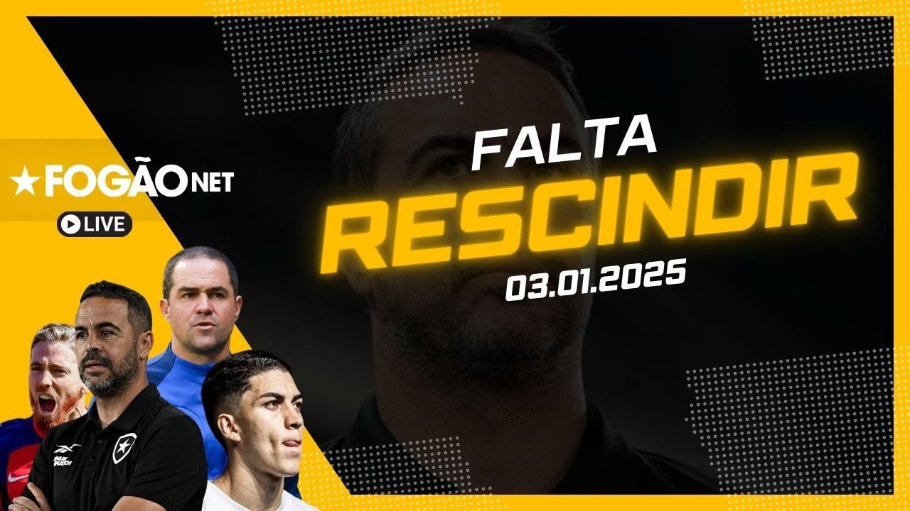 LIVE | Artur Jorge ainda não rescindiu com o Botafogo; Jair, Luiz Henrique e as últimas do mercado