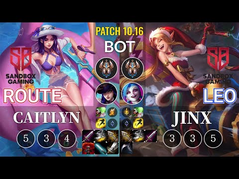 SB Route Caitlyn vs SB Leo Jinx Bot - KR Patch 10.16