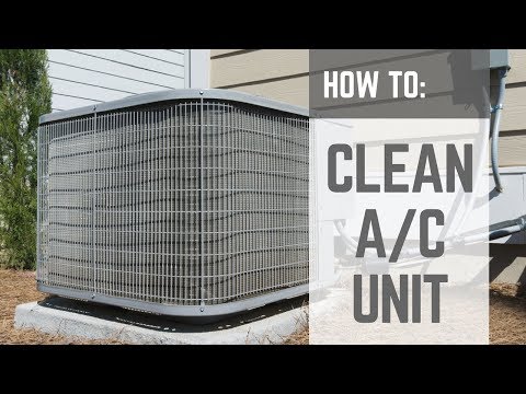 HOW TO | Cleaning a House Central Air Conditioner Unit ...