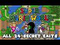 All 24 Secret Exits In Super Mario World Super Nintendo Original SNES Capture