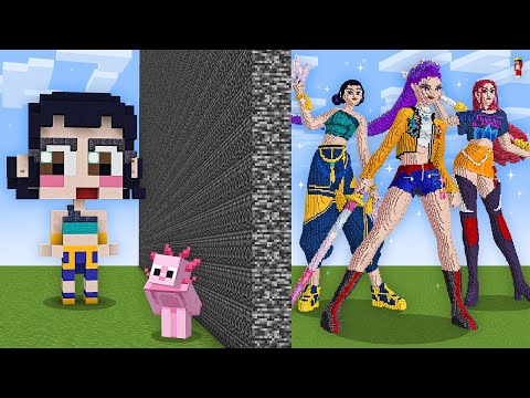 I Cheated With HUNTRIX in Minecraft Build Battle! (KPOP DEMONS)
