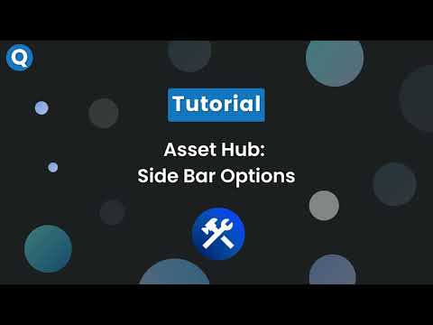Asset Hub - Side Bar Options