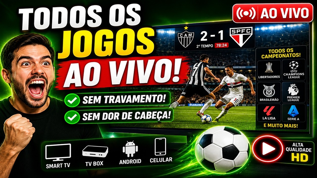 ESSE APP TEM TODOS OS JOGOS AO VIVO! FUTEBOL AO VIVO SEM TRAVAR? ESSE APP TEM TUDO!