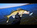 Video Thumbnail for Wader Fishing for Spring Walleye on a Sandbar (First Walleye on Lipless Crank!)