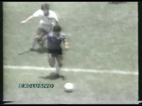 Diego Maradona gol mexico 86 ingleses visto desde atras del arco ingles