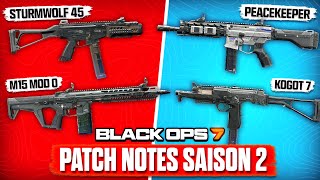 L'Énorme Patch D'Équilibrage de Warzone en Saison 2... (Nerfs M15 & Sturmwolf, Buffs AR & SMG)