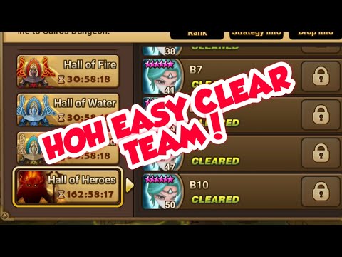 summoners war : try this team in HALL of HEROES you wont regret / B6- B10 EASY CLEAR team!!