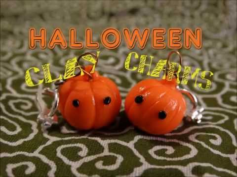 Halloween Pumpkin Clay Charms