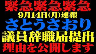 【悲報】さとうさおりさん、辞職確定