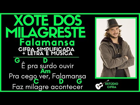 XOTE DOS MILAGRES - FALAMANSA l Cifra Simplificada Letra Música Como Tocar Violão Guitarra Teclado