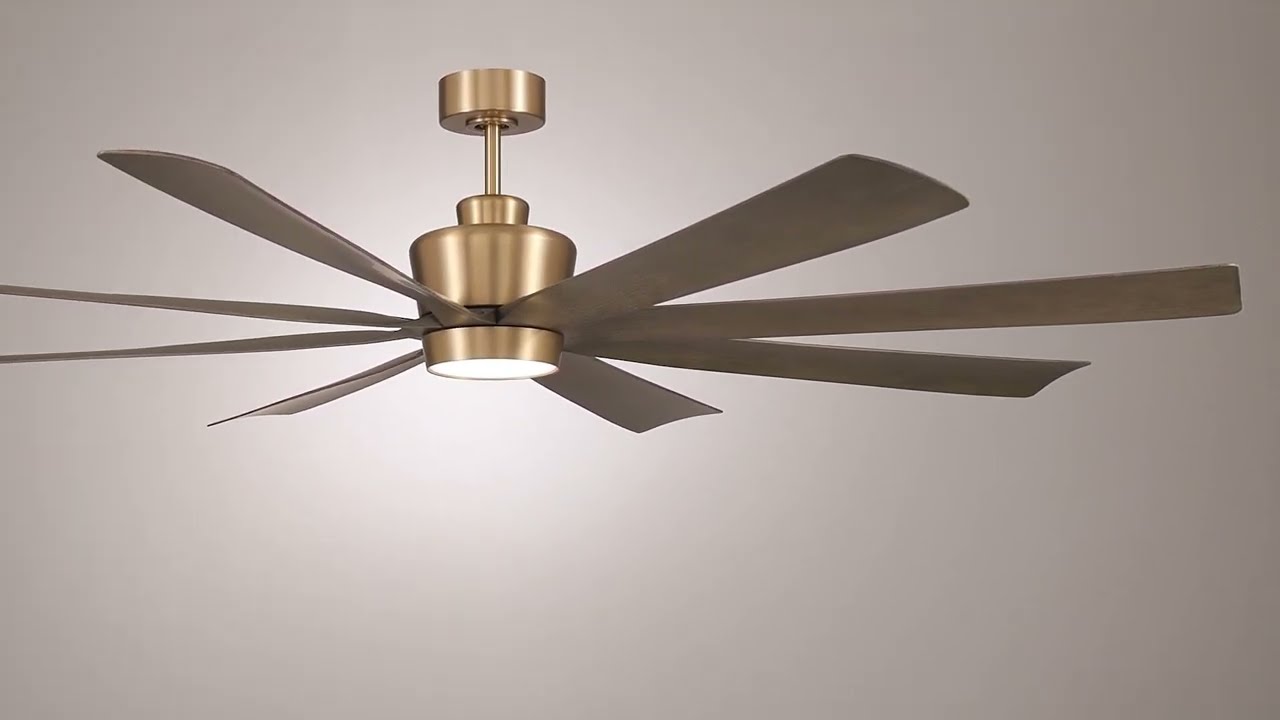 Video 1 Watch A Video About the Casa Grande Soft Brass and Lightwood LED Large Ceiling Fan