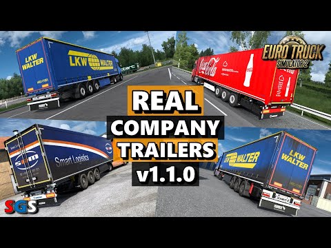 |ETS2 1.46| Real Company Trailers v1.1.0 by @XcoreOfficial [Skin Pack Mod]