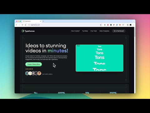 Typeframes Initial impressions - Text to video in minutes