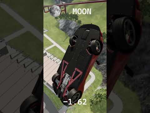 What Happens If a Car Jumps on the Moon? 🌕 Low Gravity Test | BeamNG #2