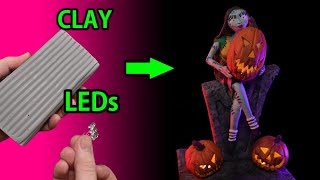 LIGHT UP Sally Nightmare before Christmas | Time-lapse | Polymer clay tutorial