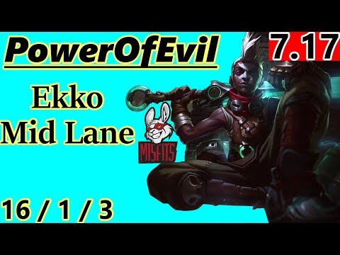 MSF PowerOfEvil as Ekko Mid Lane - S7 Patch 7.17 - EUW Challenger - Full Gameplay