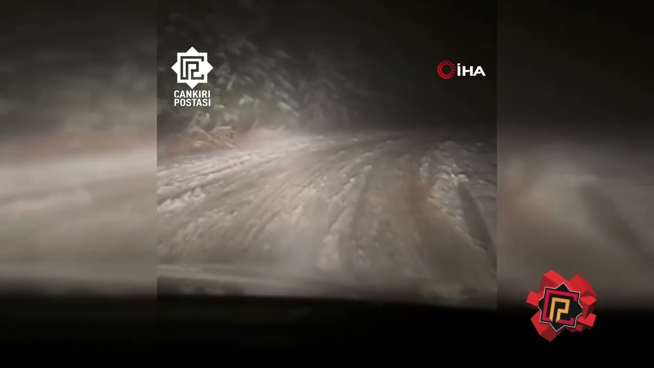 Meteorolojinin uyardığı Çankırı'da kar yağışı etkili oldu