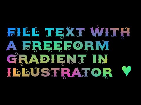 Illustrator - Text with Freeform Gradient - How to fill type with a freeform gradient