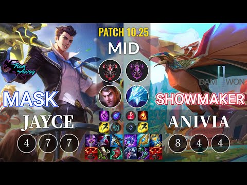 RNW Mask Jayce vs DWG ShowMaker Anivia Mid - KR Patch 10.25