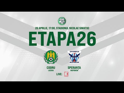 LIVE: DIVIZIA NAȚIONALĂ,Etapa 26, restanță , CS CODRU  - CSF SPERANȚA  26.04.2021, 17:00