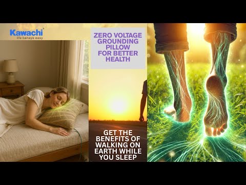 Kawachi Zero Voltage Grounding Earthing Pillow for Deep Sleep, Pain Relief & Stress Reduction
