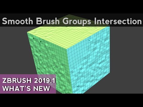 047 ZBrush 2019.1 Smooth Brush Groups Intersection