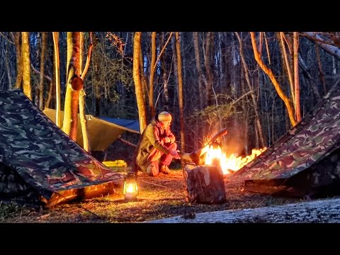 Freezing Cold Night Wild Camping