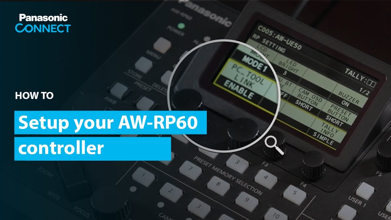 How to setup your AW-RP60 controller