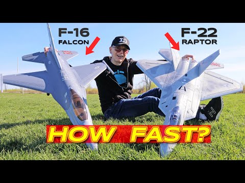 HOW FAST are the Freewing F-16 Falcon and F-22 Raptor?