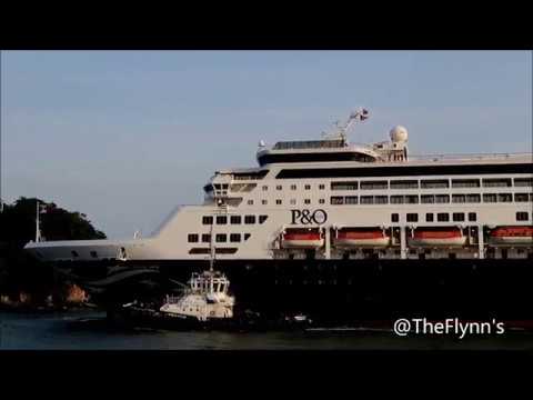 Thumbnail for P&O Australia Pacific Aria Arrival after Dry-Dock ( 14 Aug 2018)