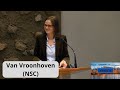 Van Vroonhoven (NSC): "De kosten van SLECHT BELEID, zoals asiel,  worden ONBETAALDBAAR!"