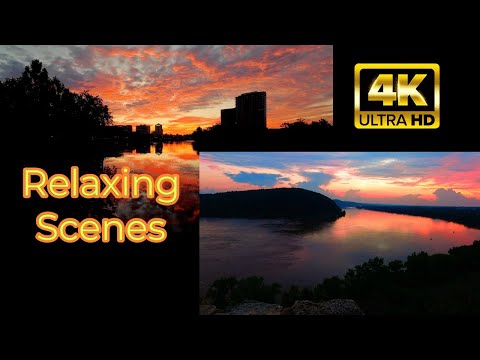Serene Waterscapes: Relaxing Scenery with Tranquil Clouds | Instrumental Music for Stress Relief