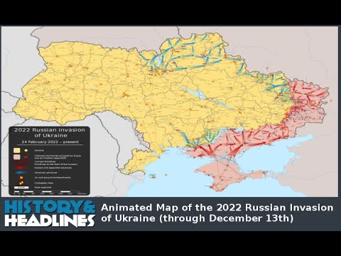 Animated Map of the 2022 Russian Invasion of Ukraine through December 13th