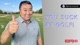 U Suck At Golf Shirt Review