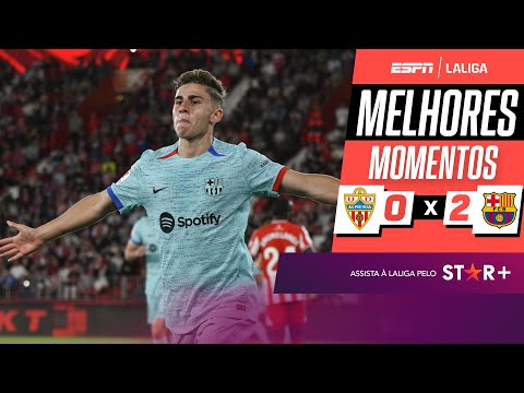 Gols e lances de Almeria x Barcelona