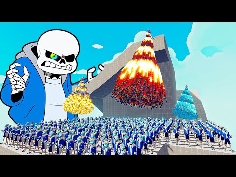 200x SANS vs 4x EVERY GOD - Totally Accurate Battle Simulator TABS
