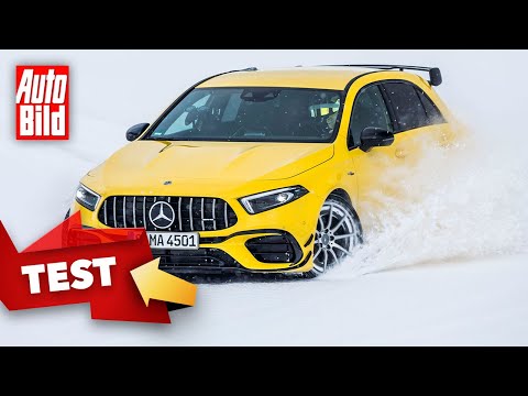 Mercedes-AMG A 45 S (2021) | Wilde Schneefahrt mit dem A 45 S auf dem Sachsenring | Test