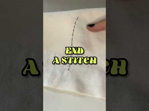 Tie off your hand stitch 🎀 #sewing #sewinghacks #sewingtips #slowfashion #tutorial #upcycling #diy